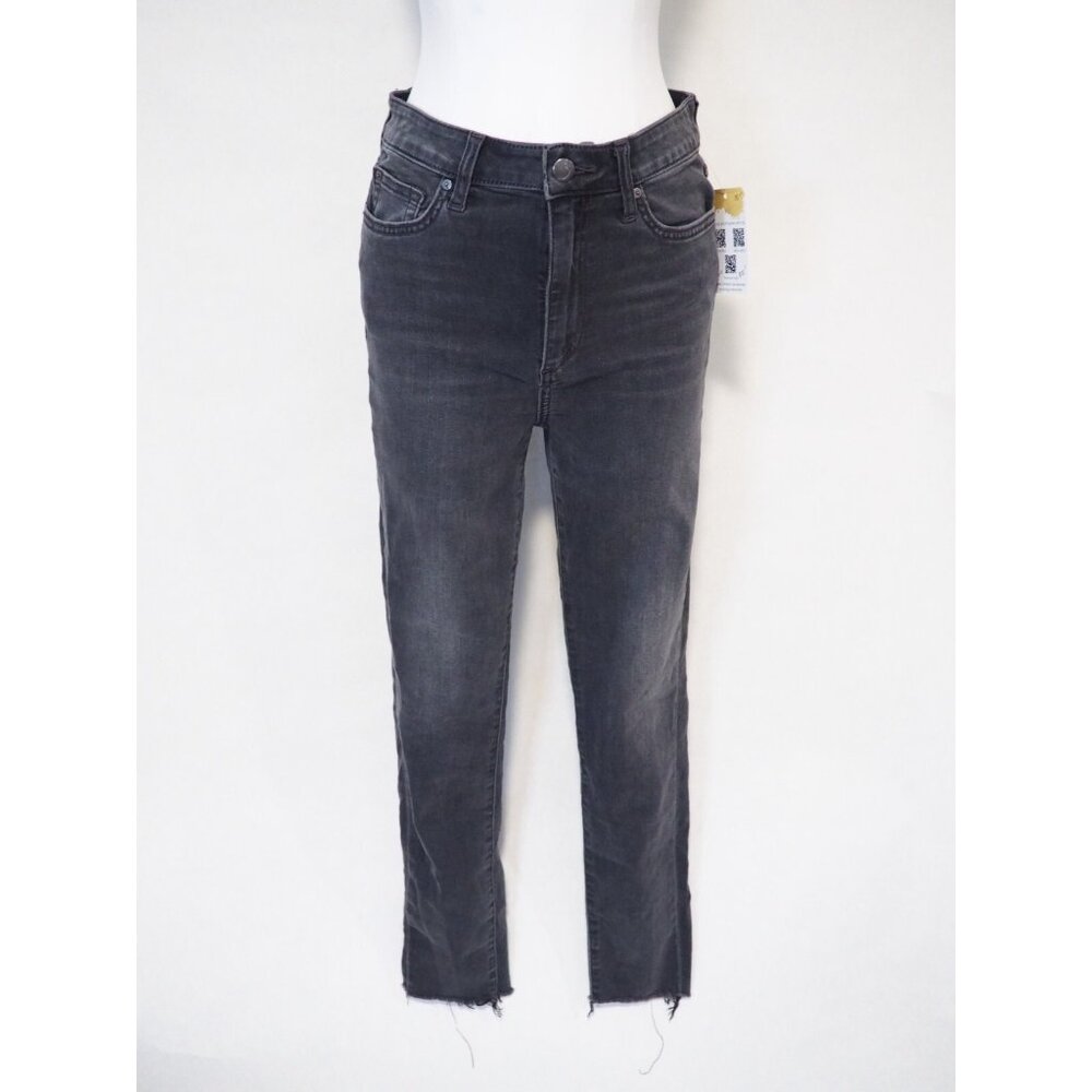 Joe's Jeans Gray The Charlie High Rise Skinny Zipper Raw Hem Jeans, Size 28